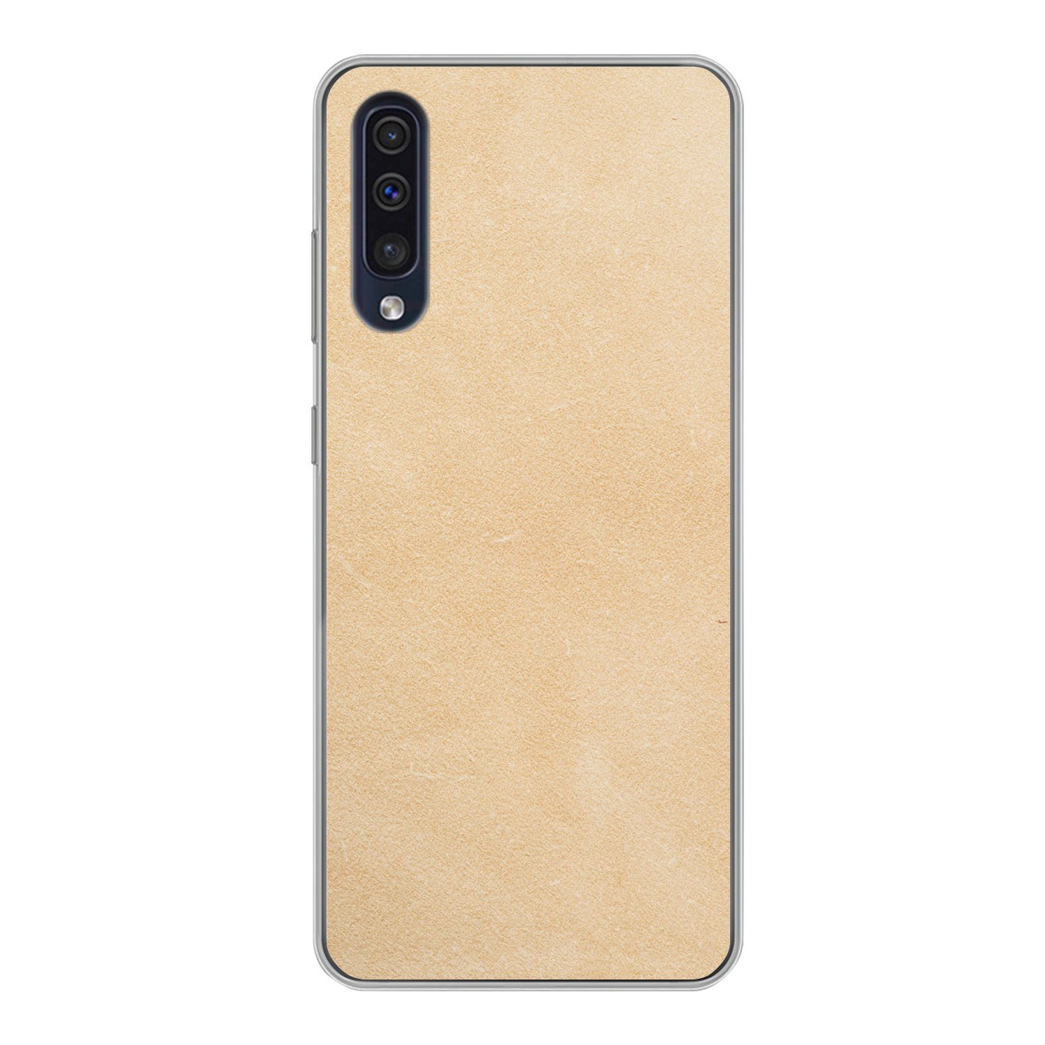 Handyhülle für Samsung Galaxy A30s Leder - Strukturiert - Lederoptik - Beige