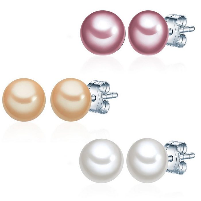 Valero Pearls Perlenohrringe silber aus Süßwasser-Zuchtperlen