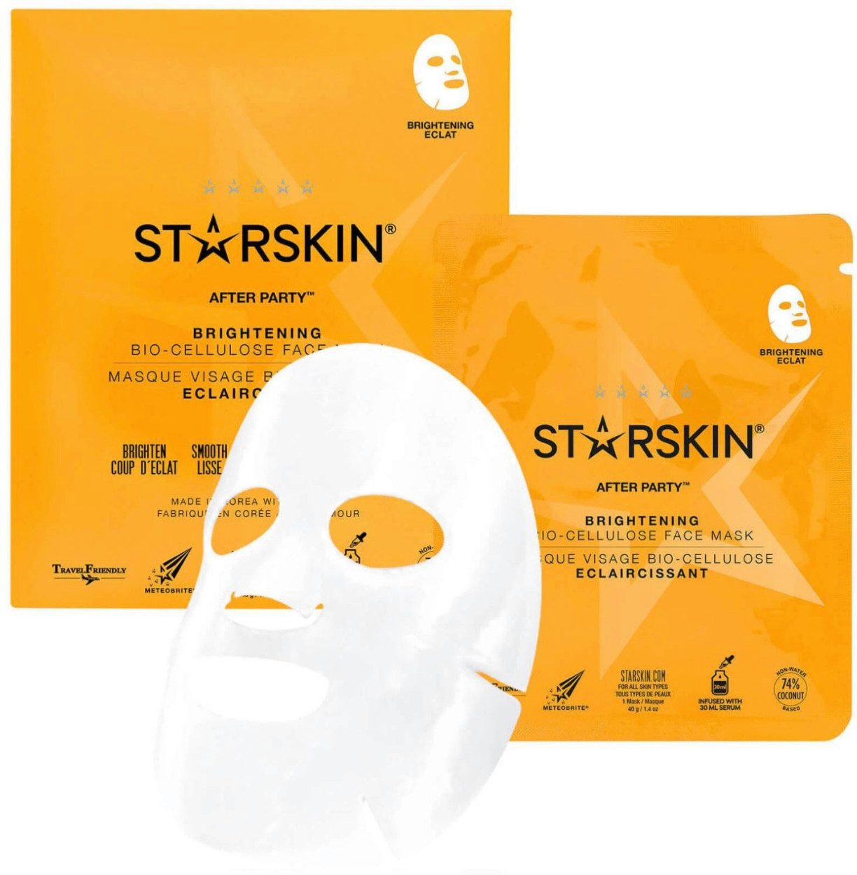Ski Starskin After Party Brightening Bio-Cellulose Face Mask
