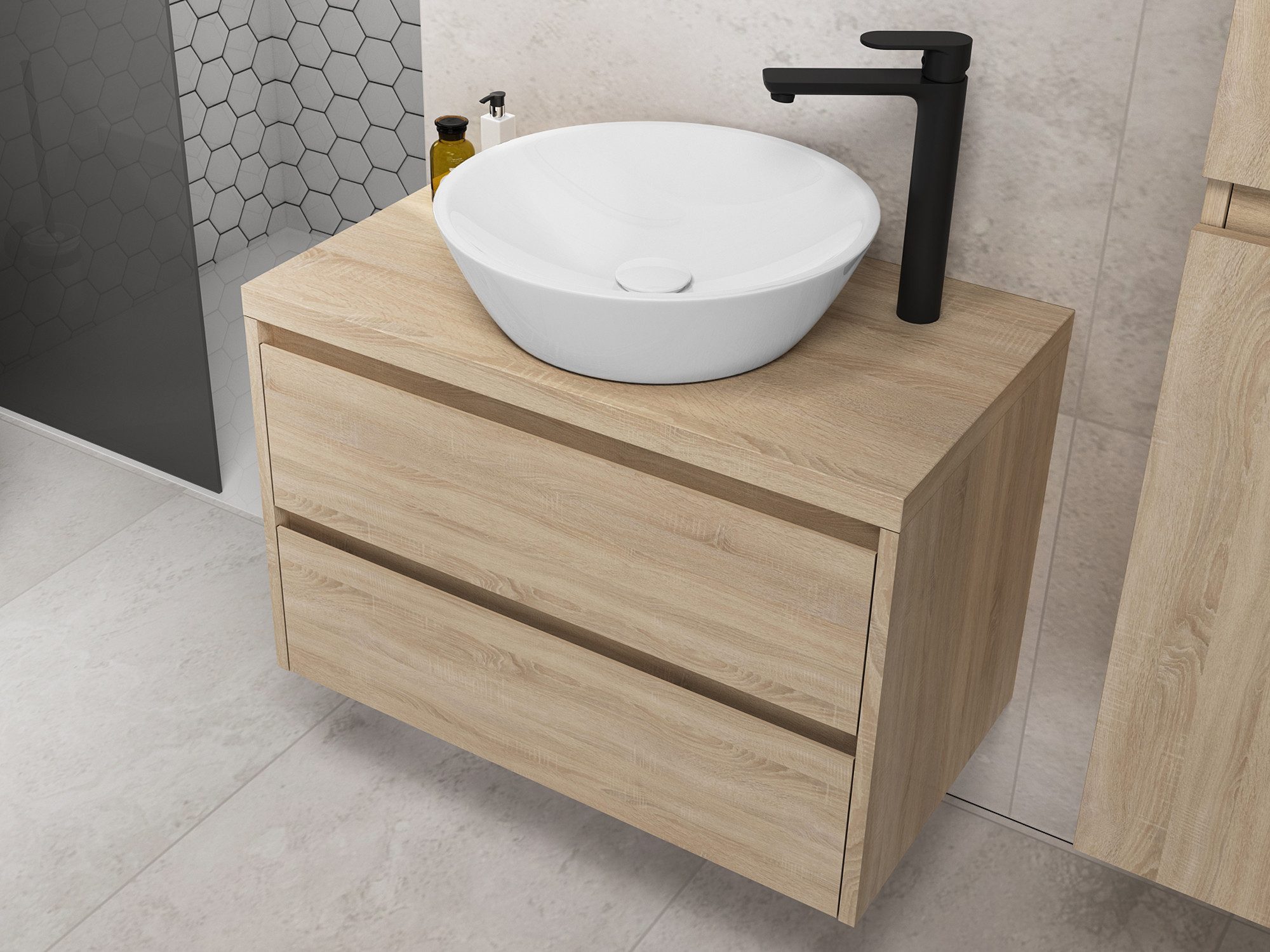 Aqua Bagno Badmöbel-Set Unterschrank mit Waschtisch günstig online kaufen