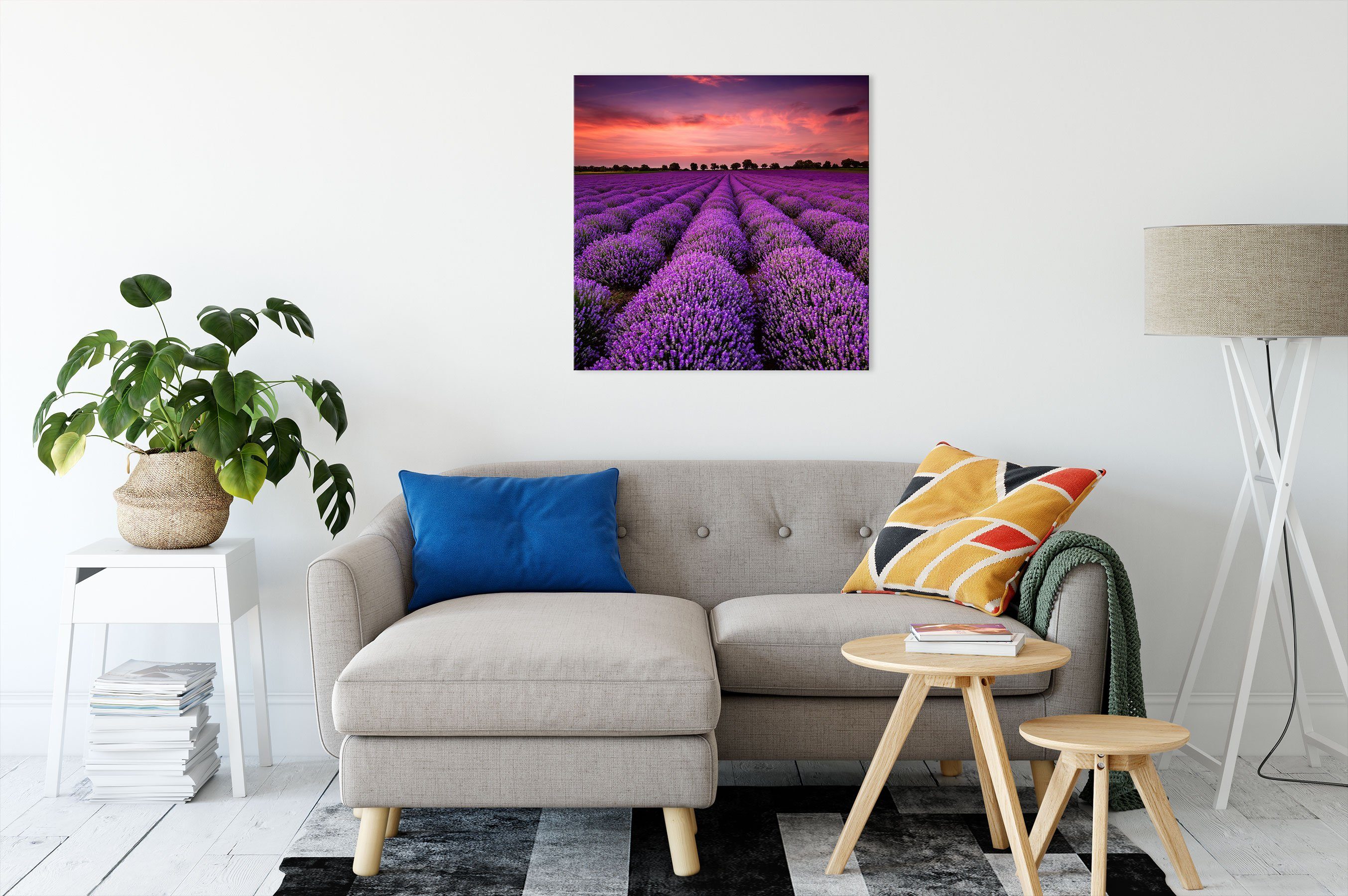 Pixxprint Leinwandbild Wunderschöne Lavendel (1 Provence, bespannt, Provence Leinwandbild Zackenaufhänger inkl. Wunderschöne Lavendel St), fertig