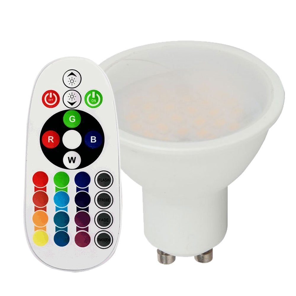 Farbwechsel, Lampe Wand UP LED Fassaden Strahler Warmweiß, FERNBEDIENUNG 2er Set etc-shop inklusive, RGB Außen-Wandleuchte, Leuchtmittel DOWN