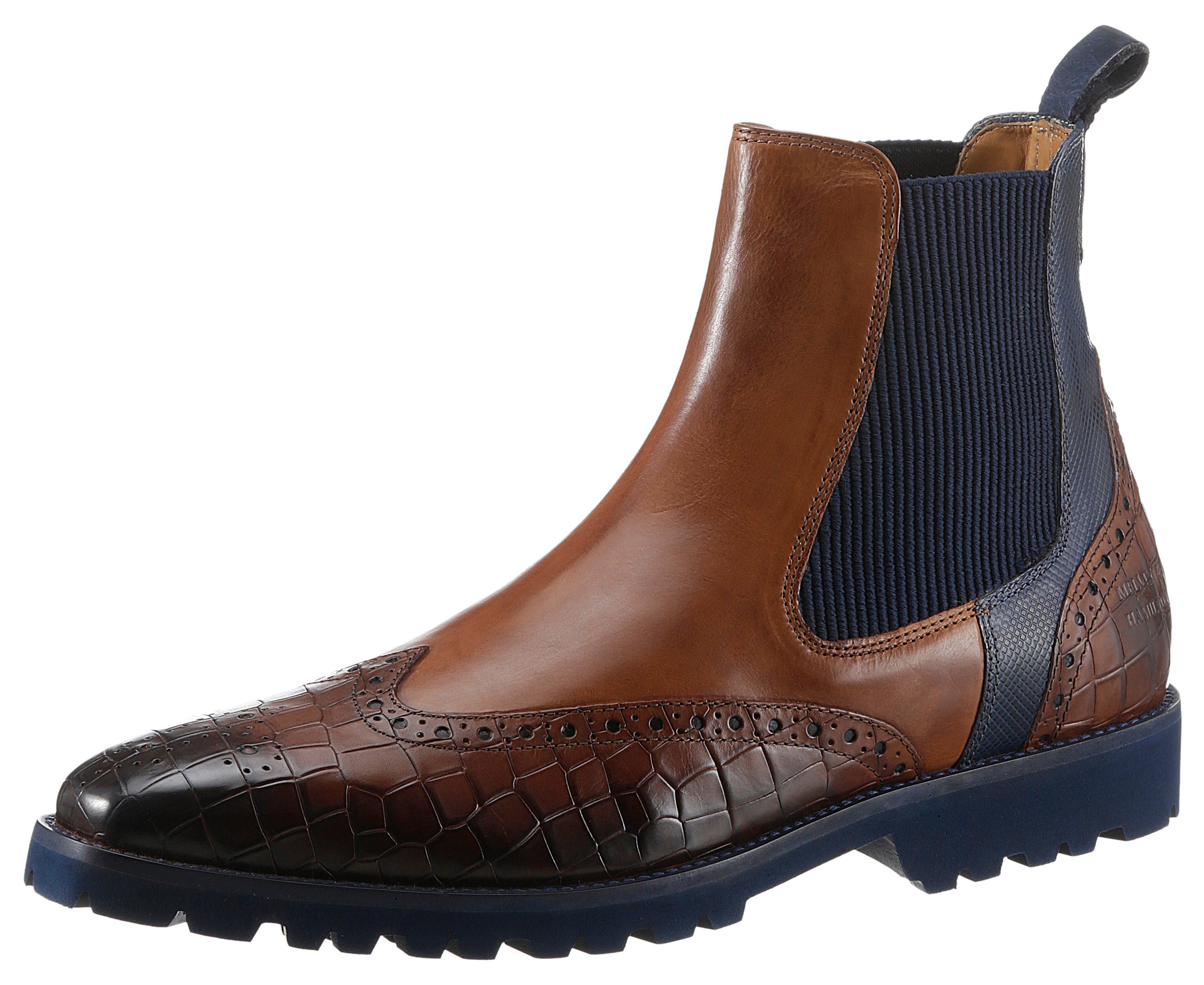 Melvin & Hamilton Emil 9 - vegetabil gegerbt Chelseaboots mit Stretcheinsatz
