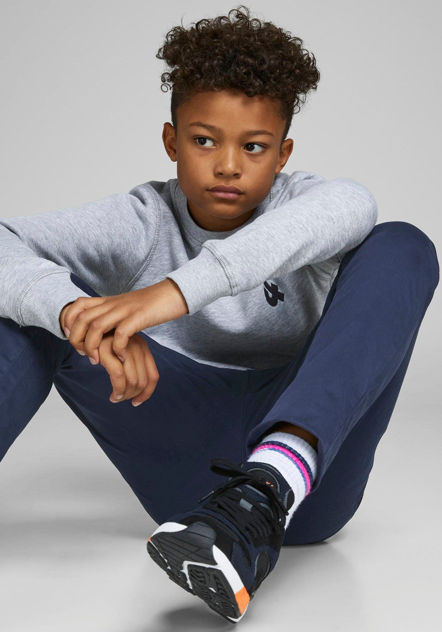 Jack & Jones Junior Chinos JPSTMARCO bequem, elastisch, pflegeleicht unifarben, casual, slim fit, Web