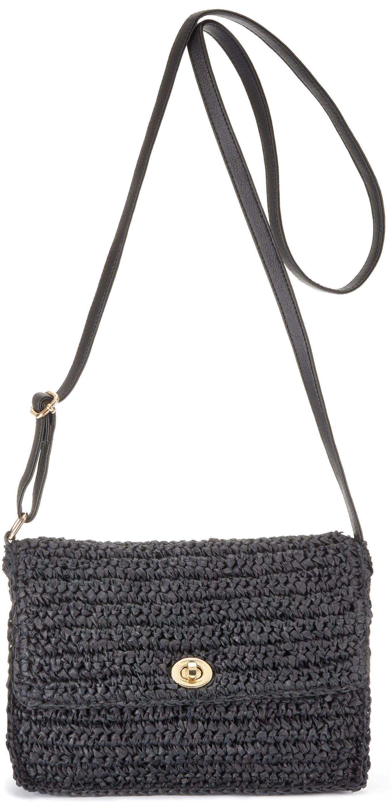 Vivance Umhängetasche Handtasche, Minibag, Henkeltasche, Bast-Optik, Sommertasche, Crossbody Bag