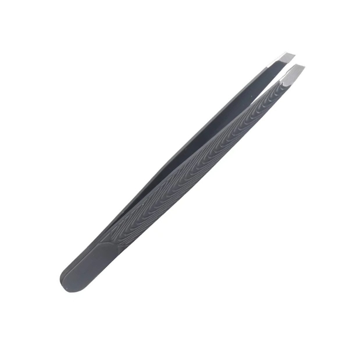 Sanixa Pinzette 2er Set Pinzette Edelstahl Schwarz Edelstahlpinzette, Nagelkosmetik Gesichtshaarentfernung, 2-tlg., Pinzettenset abgeschrägt Augenbrauenzupfen, Rostfrei