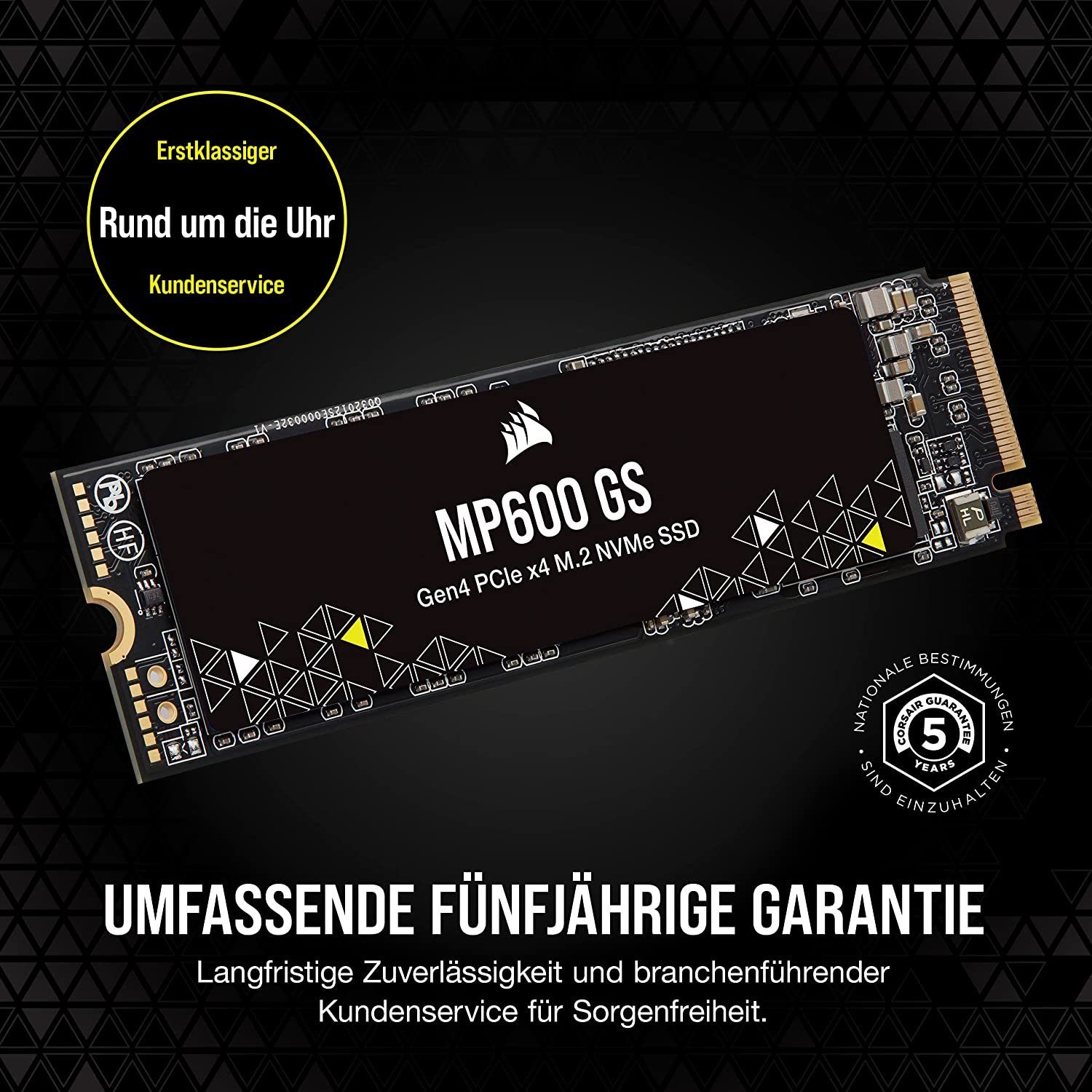 Corsair MP600 GS Gen4 PCIe x4 NVMe M.2 SSD interne SSD (1TB) 4800 MB/S Lesegeschwindigkeit
