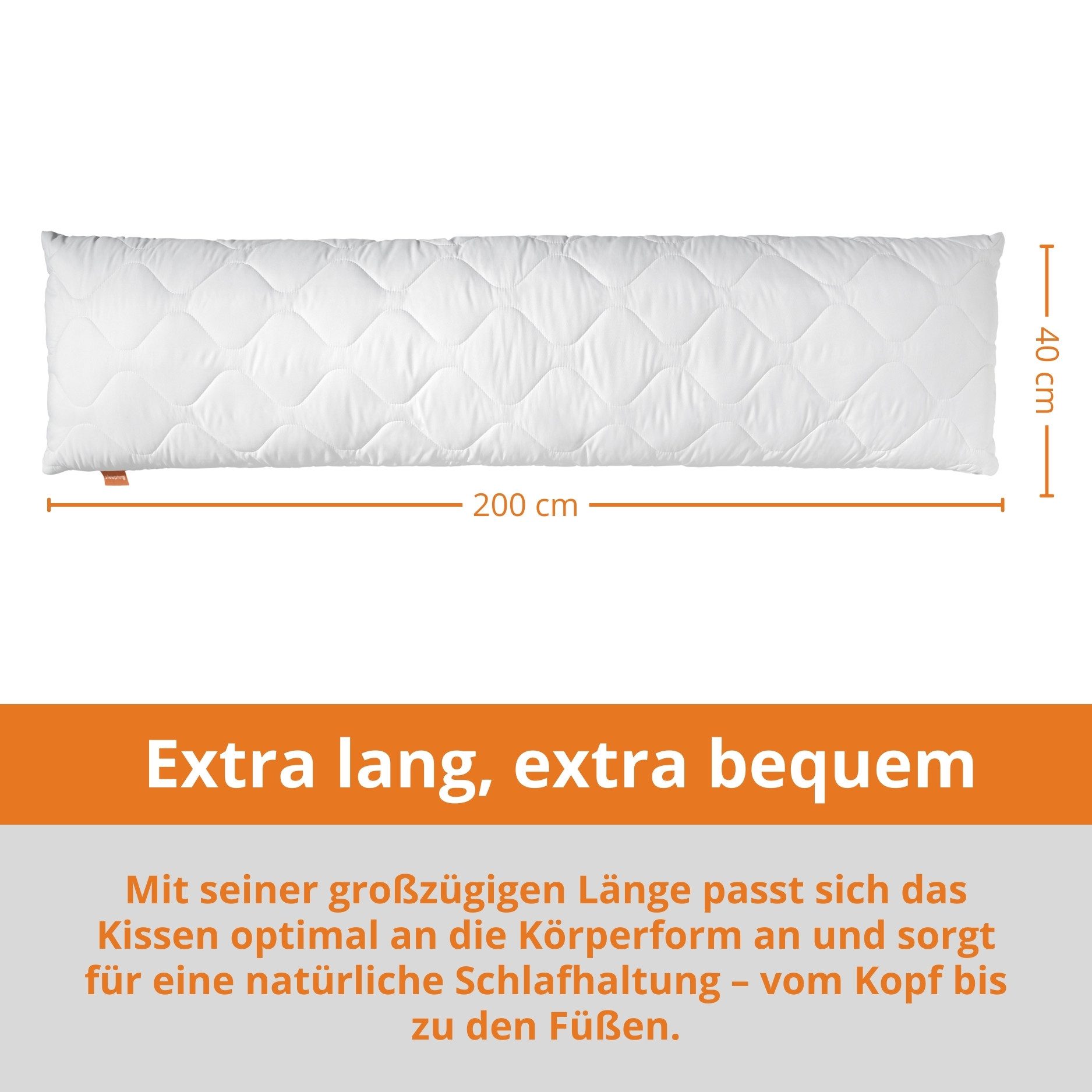 sleepling Seitenschläferkissen Bodypillow, 40x145 cm, 40x200 cm, Cord oder günstig online kaufen