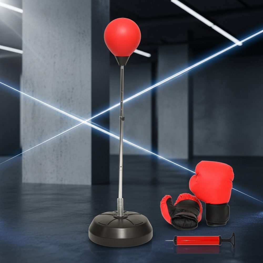 Feel2Home Boxsack Standboxsack inkl. Boxhandschuhe Boxbirne Punching Ball Ständer