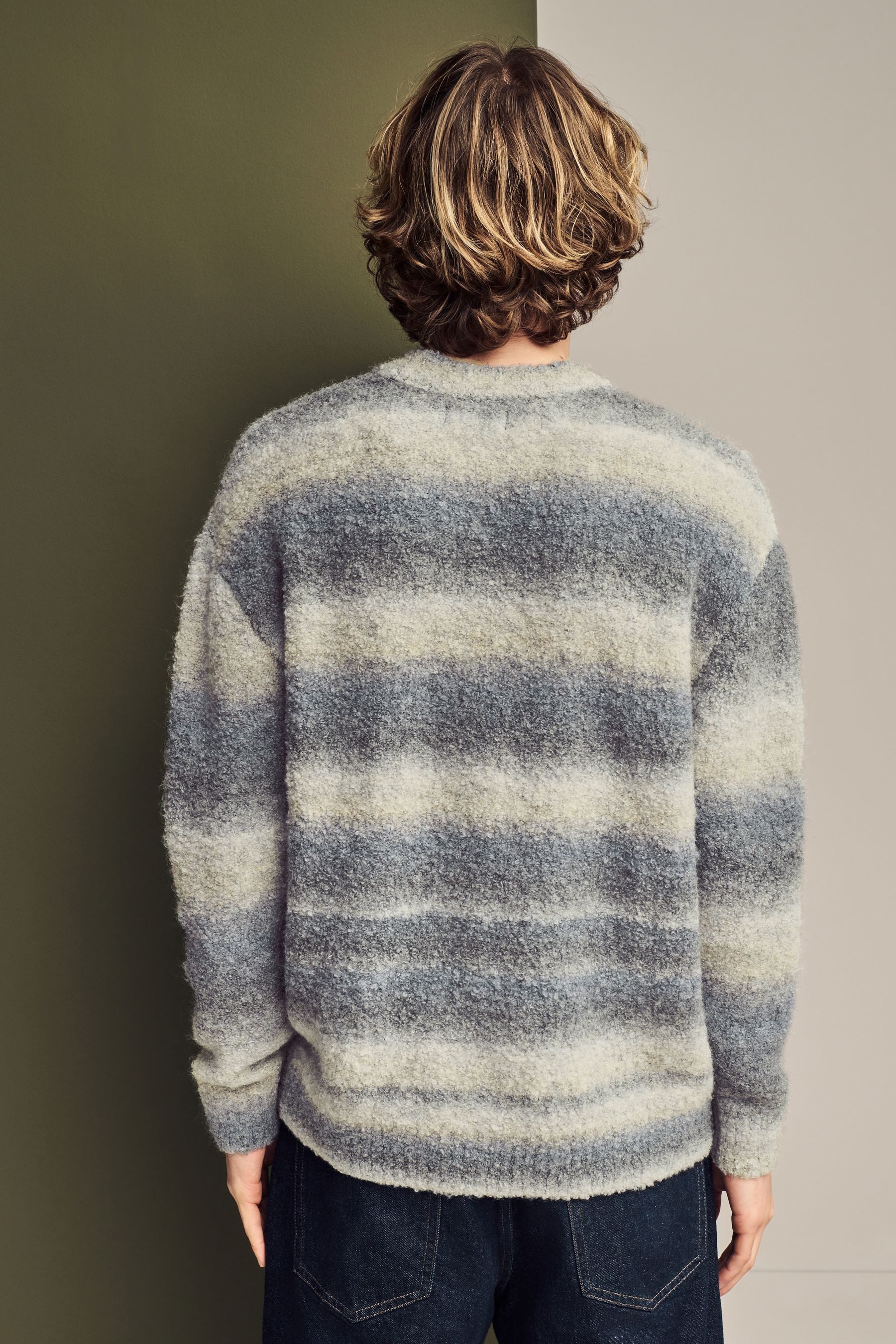 Next Rundhalspullover Relaxed Fit Bouclé-Pullover mit günstig online kaufen