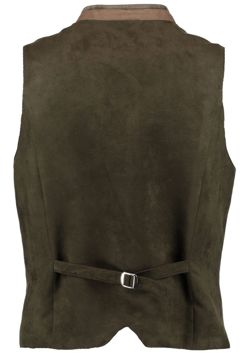 OS Trachten Trachtenweste Glayon Herren Weste mit Hirsch-Emblem auf Kragen günstig online kaufen