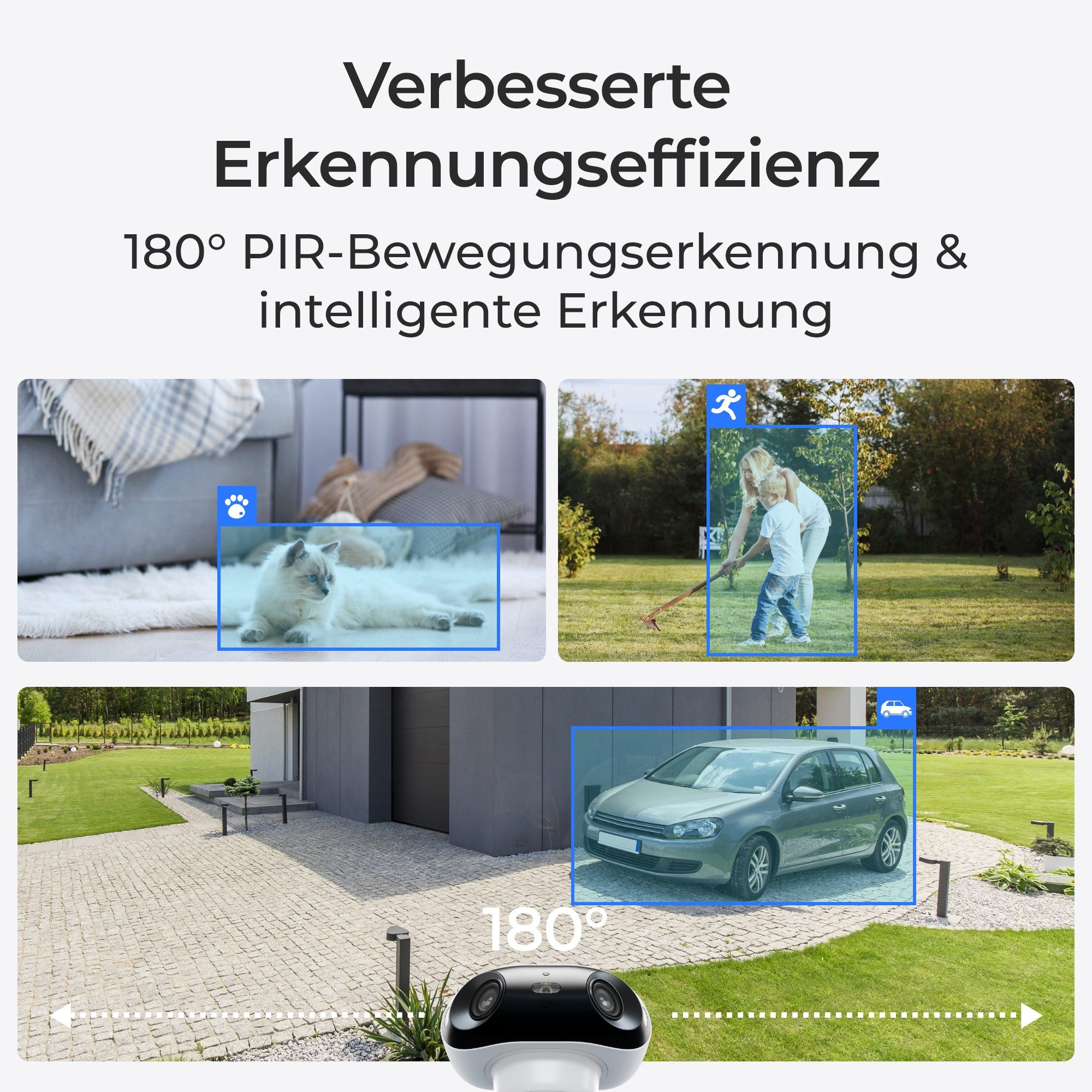 Reolink Argus 4 Pro + Solarpanel 2 4K 180°-Ansicht Akkukamera 2,4/5GHz Wi-Fi Securitycam (4K, ColorX-Nachtsicht, Außen-Sicherheitskamera) – Bild 5 von 5
