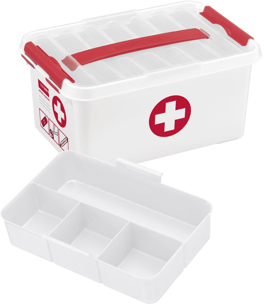 Sunware Aufbewahrungsbox Sunware ErsteHilfe-Box inklusive Deckel 6 L 30 x