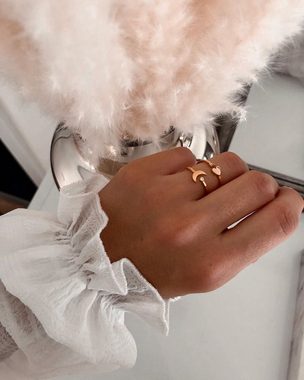 CAÏ Fingerring cai - Damen-Ring 925/- Sterling Silber vergoldet Zirkonia