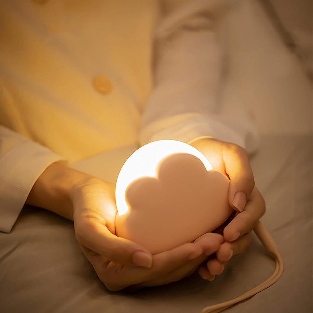 zggzerg Nachtlicht Nachtlicht Baby, Wolke LED Nachtlampe, Kinder Dimmbar Nachttischlampe, USB Aufladbar Mobile Nachtlicht, Geschenke für Frau, Mädchen, Freunde