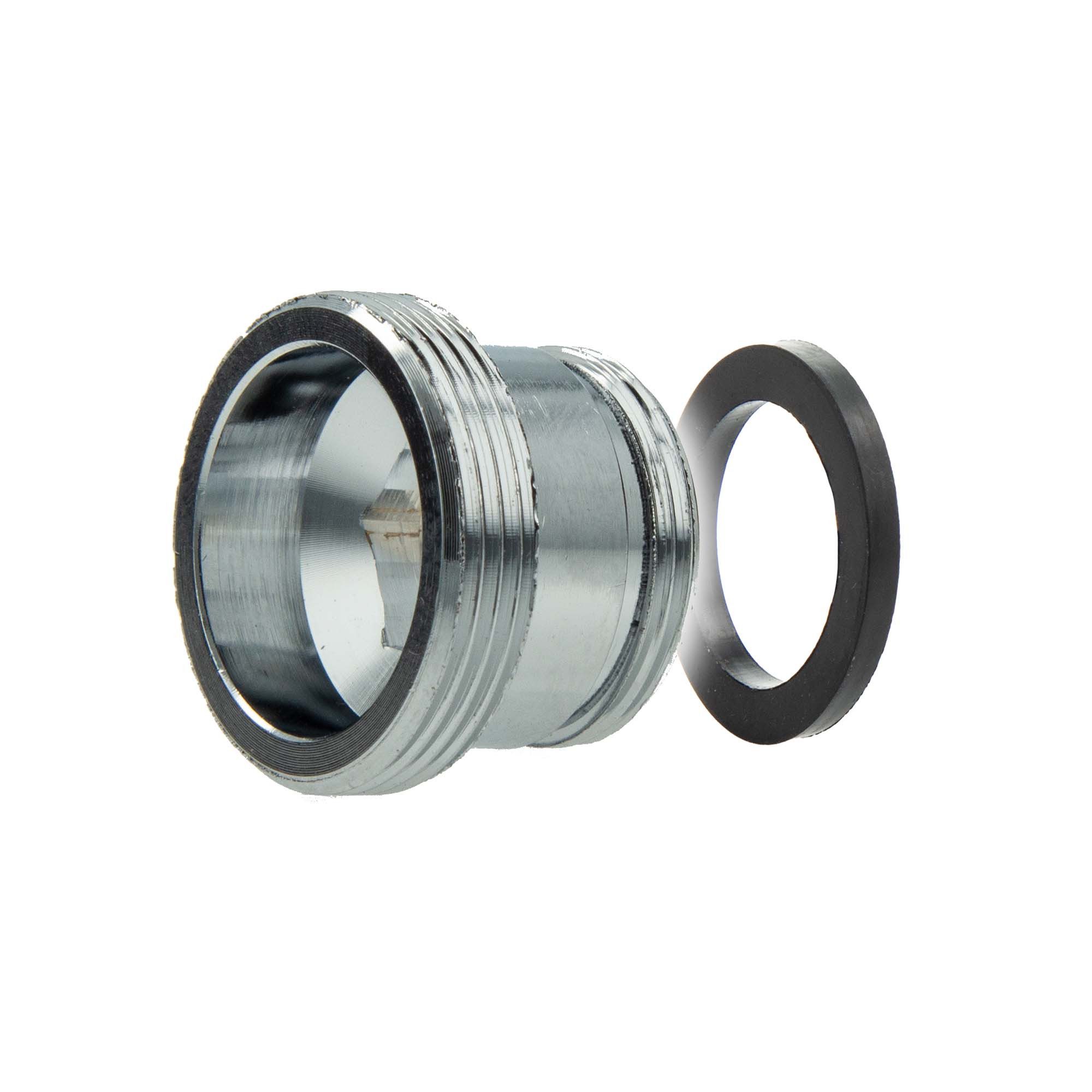 Strahlregler Reduzierstück Adapter M22 x1 AG auf M20 x1 AG, Messing verchromt