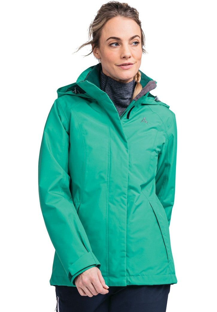 Schöffel Winterjacke 3in1 Partinello (wasser- und winddicht + Fleecejacke) grün Damen