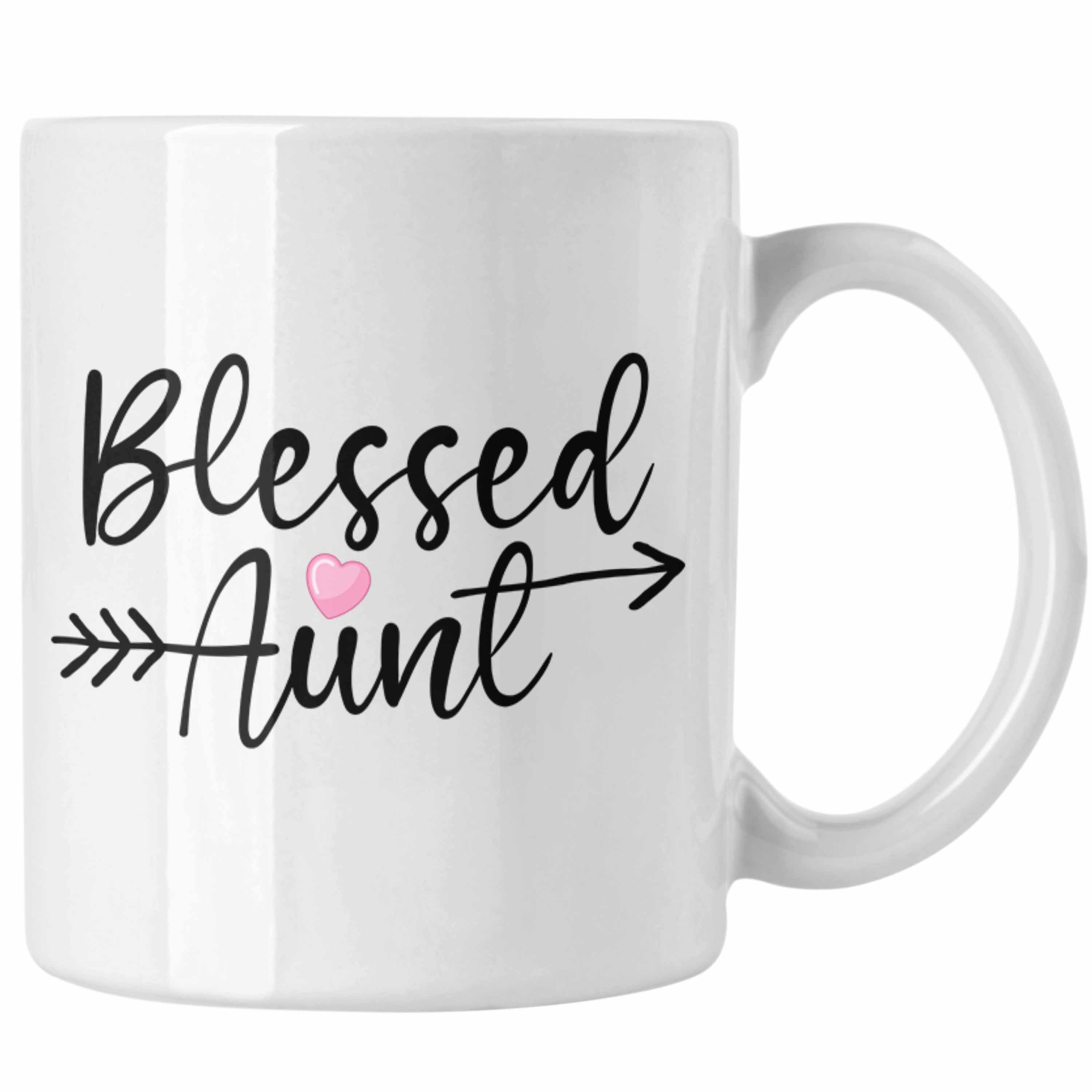 Trendation Tasse Trendation - Blessed Aunt Tasse Geschenk für Tante Geschenkidee beste Tante Weiss