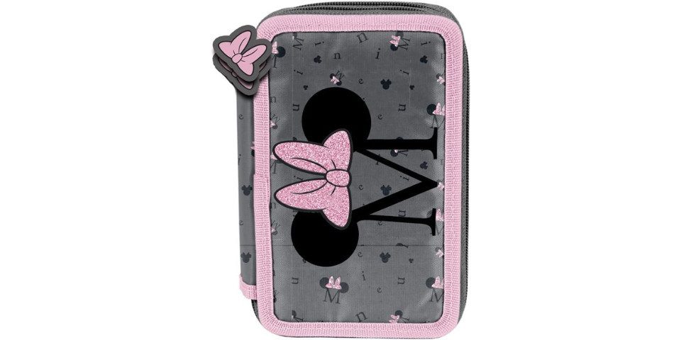 GOLDKIDS Federmäppchen Federtasche Minnie Mouse 3-fache Federmappe Federmäppchen 45-, (teilig gefüllte Schüleretui Stifte und, 1-tlg., Pinsel inkl. Aufgabenheft Federbox Etui), Stiftetasche Schlamper-Etui Schul-Etui