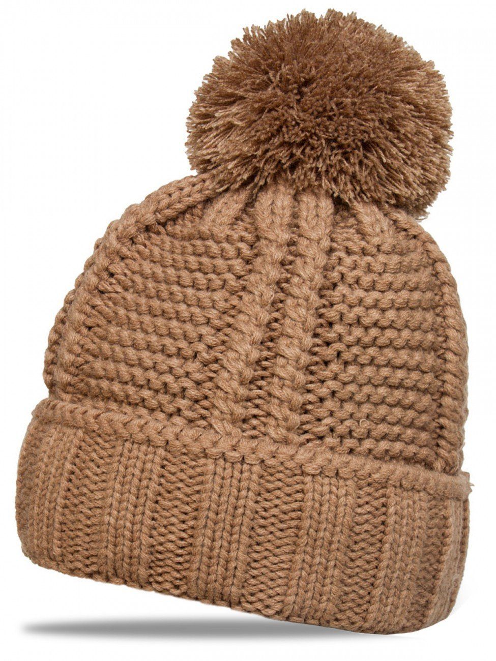 Caspar Bommelmütze MU127 Gefütterte Damen Winter Strickmütze