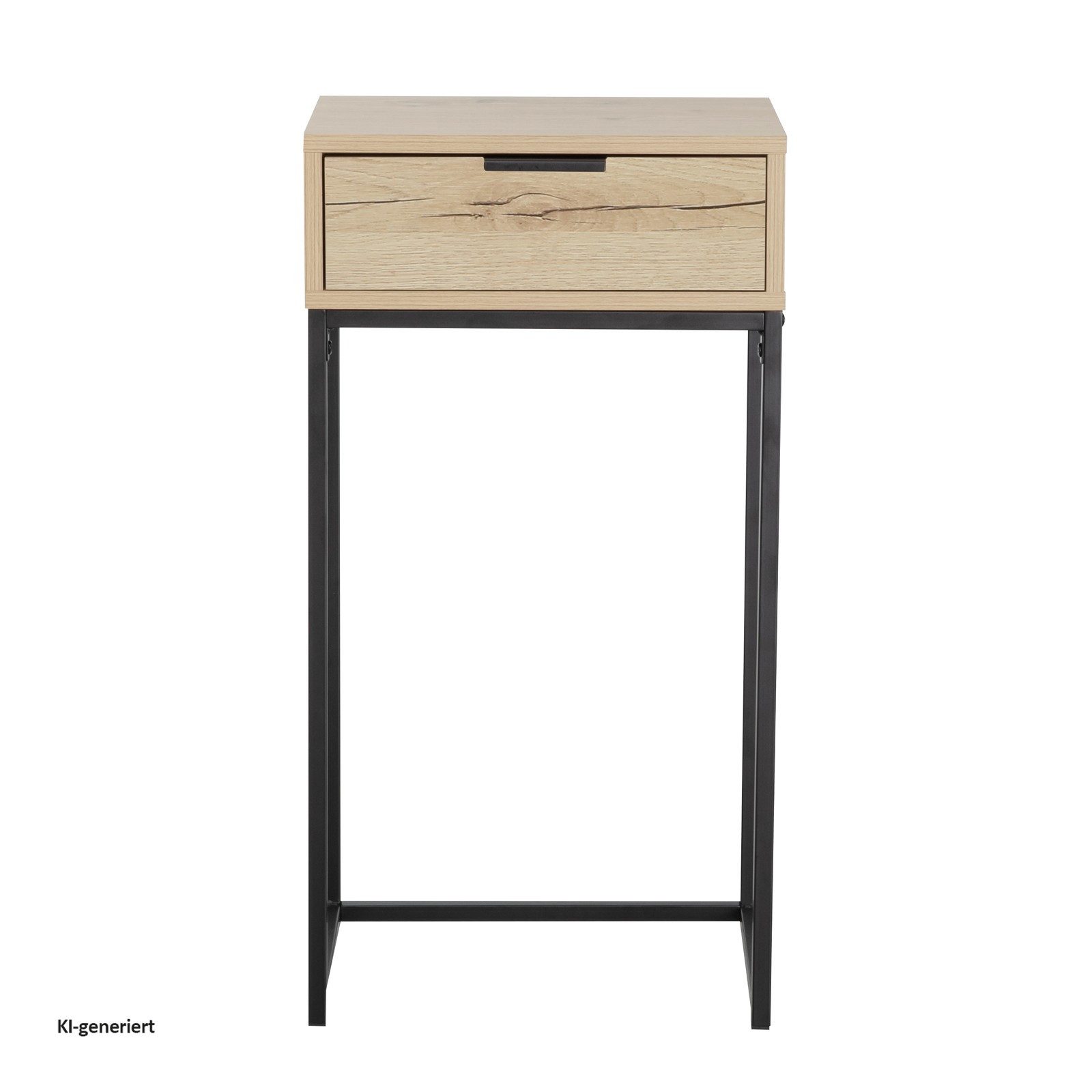 HTI-Living Beistelltisch Konsolentisch Cedrik 40 cm mit Schublade Artisaneiche-Schwarz (Stück, 1-St., 1 Konsolentisch) – Bild 2 von 5