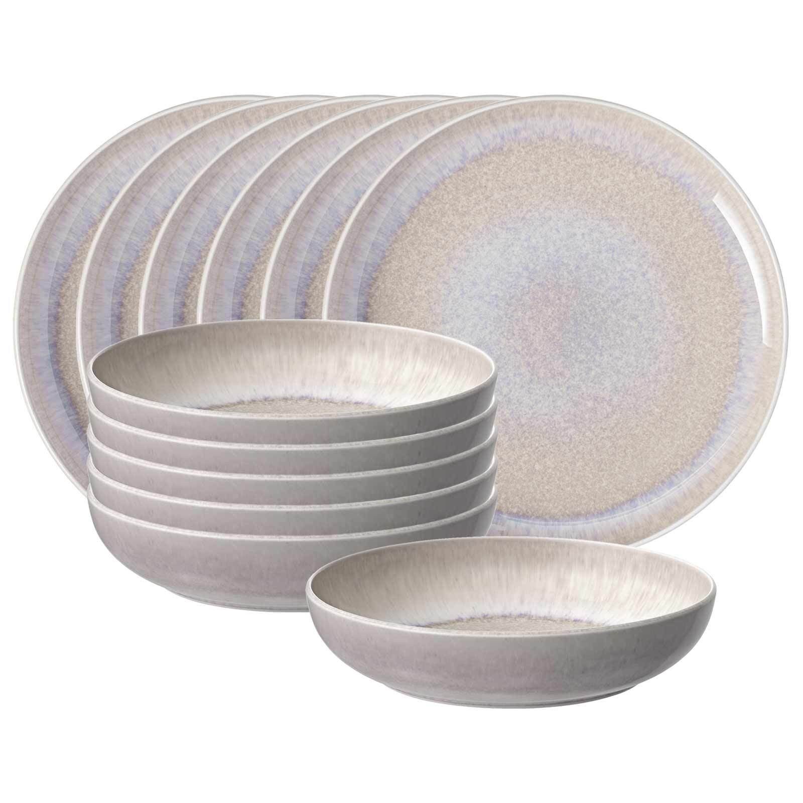 like. by Villeroy & Boch Kombiservice Perlemor Sand Tafelservice 12er Set (12-tlg), Porzellan