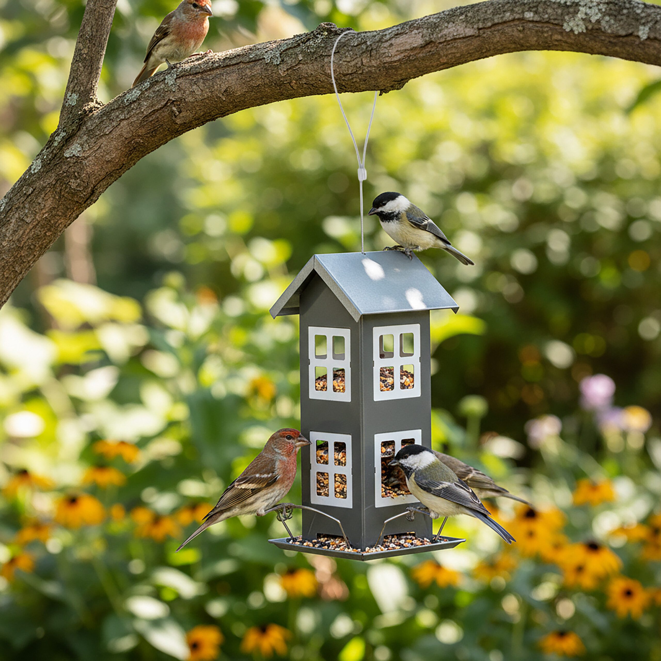 relaxdays Vogelhaus zum Aufhänge, grün