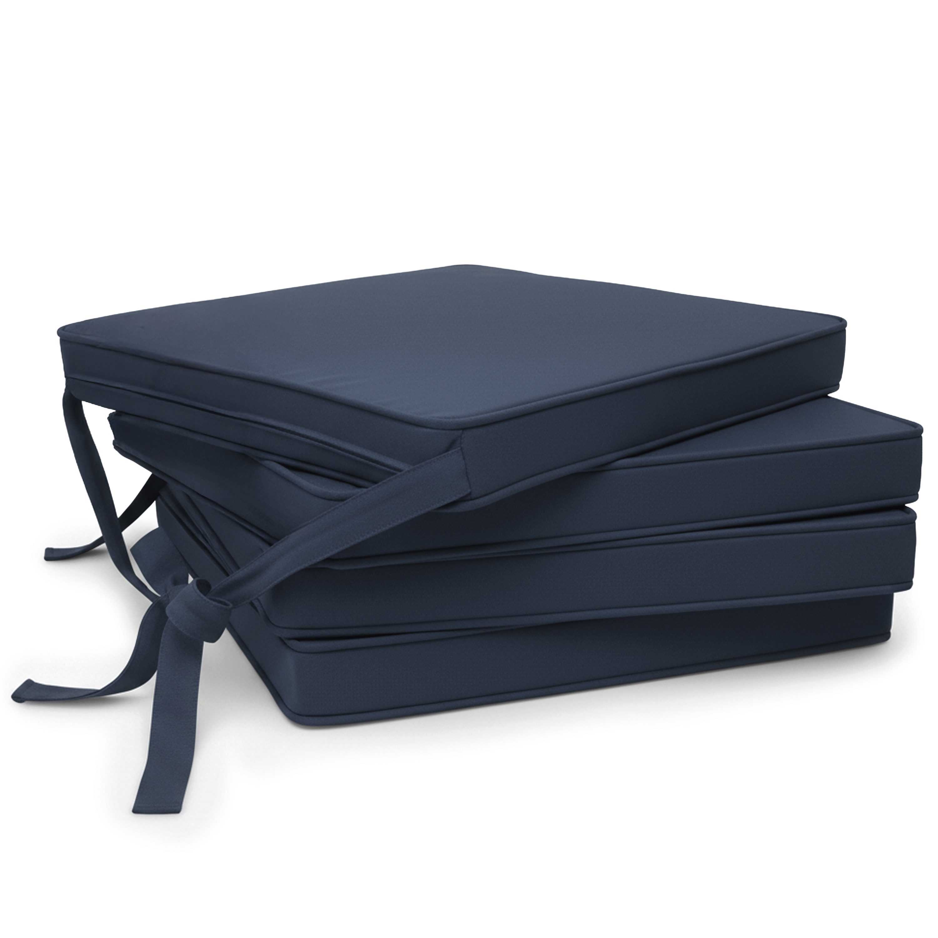 Beautissu Stuhlkissen Loft SK, 2 Befestigungsbänder, Stoffqualität 220g/m², bei 30°C waschbar