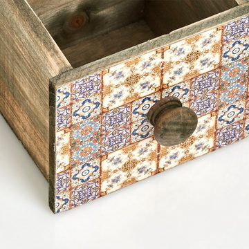 Zeller Present Aufbewahrungskorb Schubladenbox "Mosaik, Holz