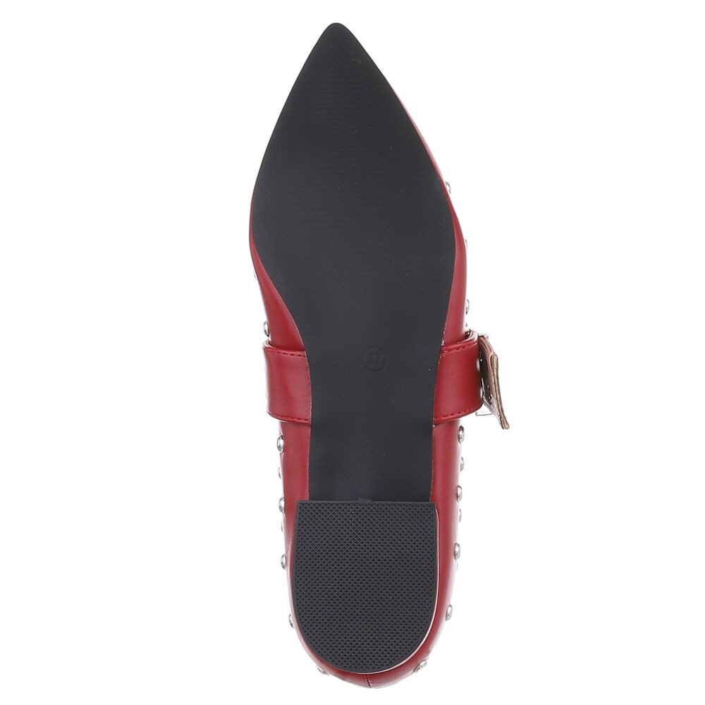 Ital-Design Elegante Komfortschuhe – Ideal für jeden Anlass Schnürpumps (89092208) Blockabsatz Schnür- & Riemchenpumps in Weinrot