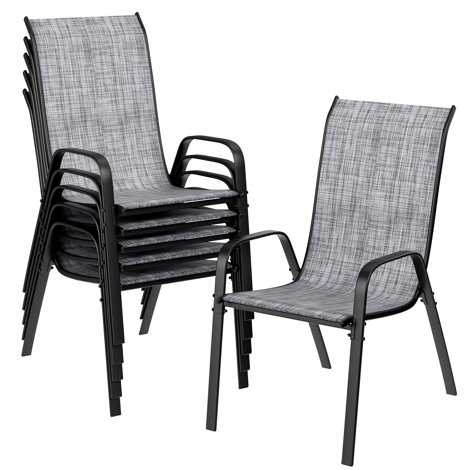 TLGREEN Stapelstuhl Gartenstühle Stapelstuhl,Camping Stapelbar Hochlehner, günstig online kaufen