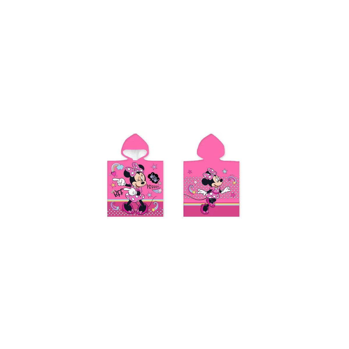 Disney Badeponcho Minnie Mouse Mädchen, Lang, Frottee, Keine / nicht relevant, Schlupf