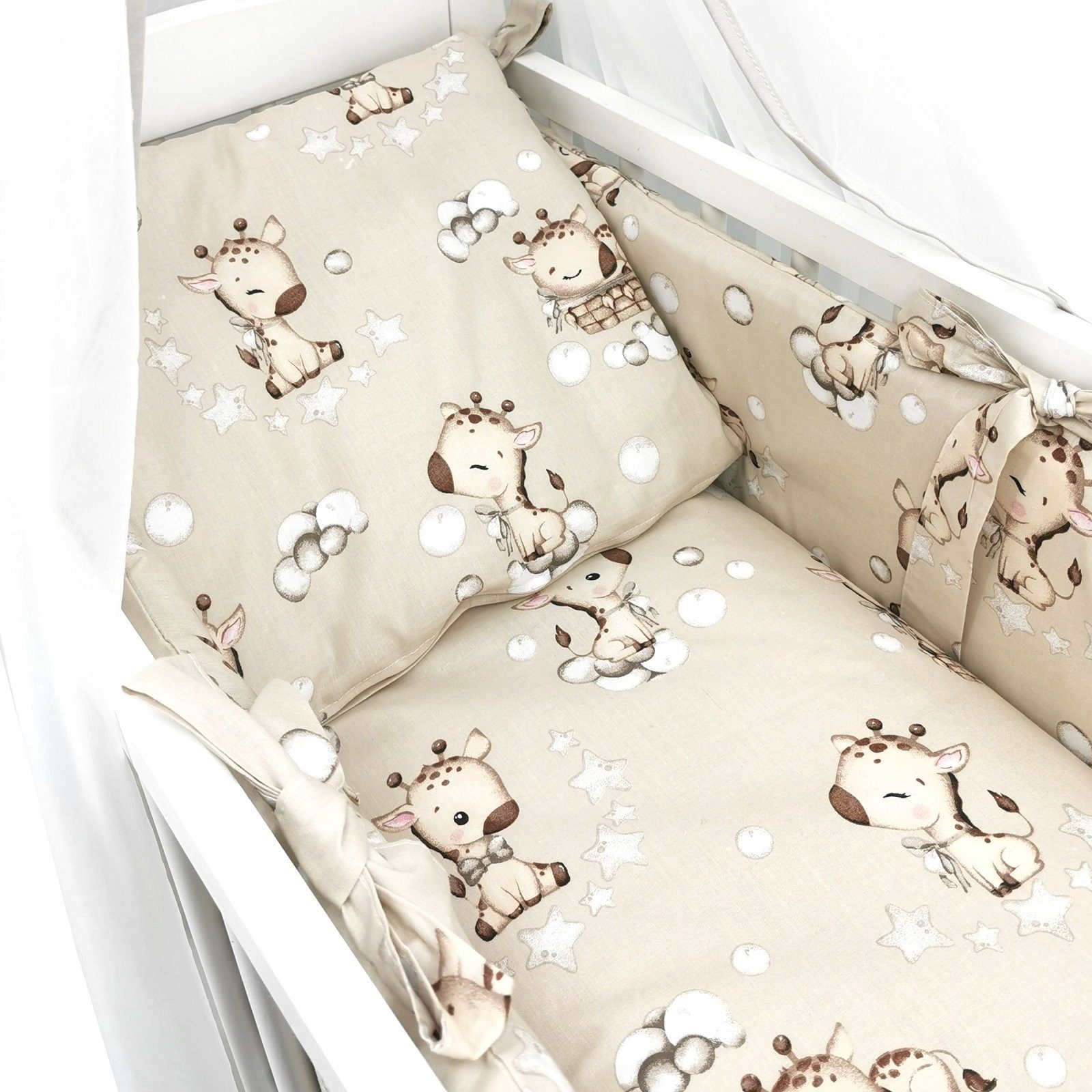Baby-Delux Babybettwäsche Baby Wiegenset Giraffe Beige, günstig online kaufen