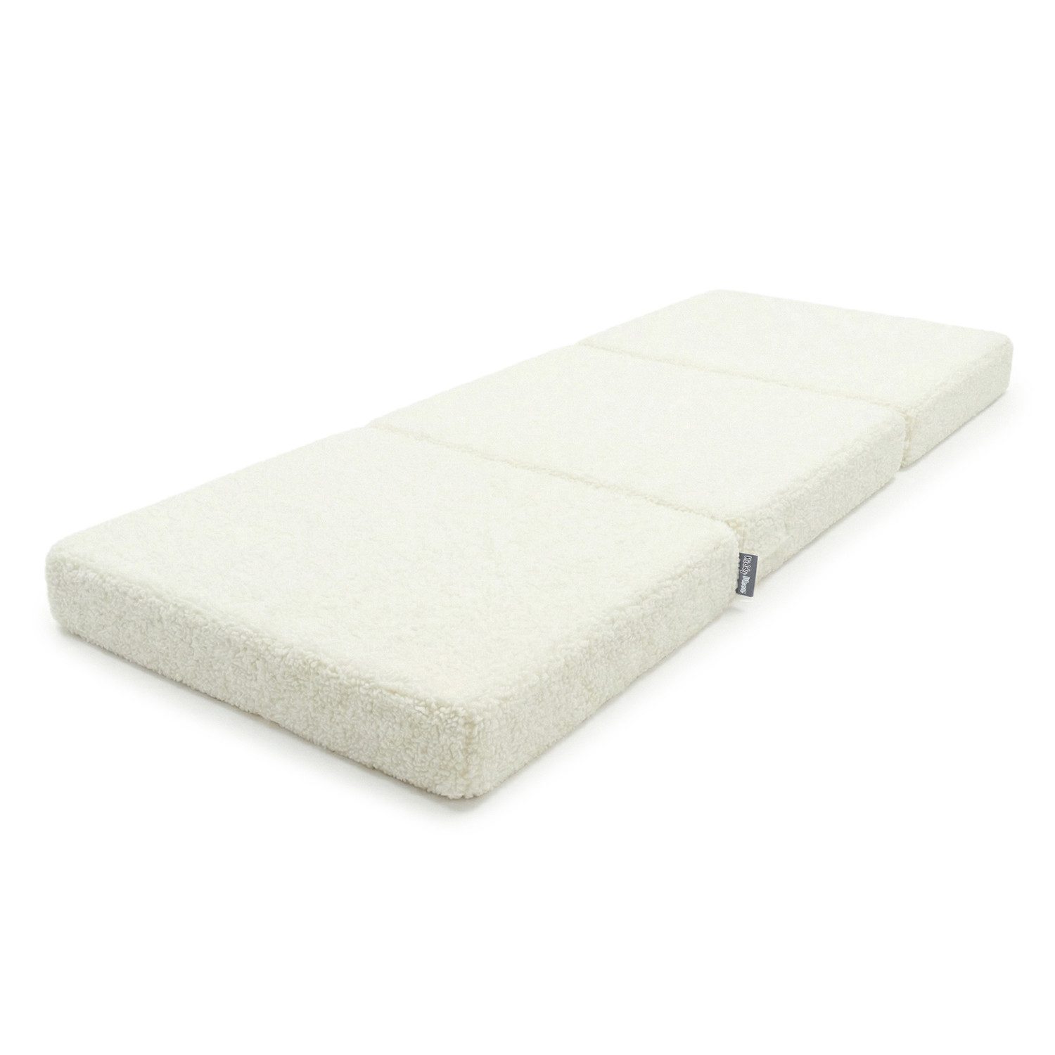 Klappmatratze KMM-1650, KiddyMoon, 10.0 cm hoch, (Teddy-Bezug), Kindermöbel aus Schaumstoff mit Teddy-Plüsch