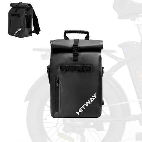 HITWAY Fahrradtasche, Wasserdichtes, 30L Gepäckträgertasche mit Reflektoren und Tragegriff
