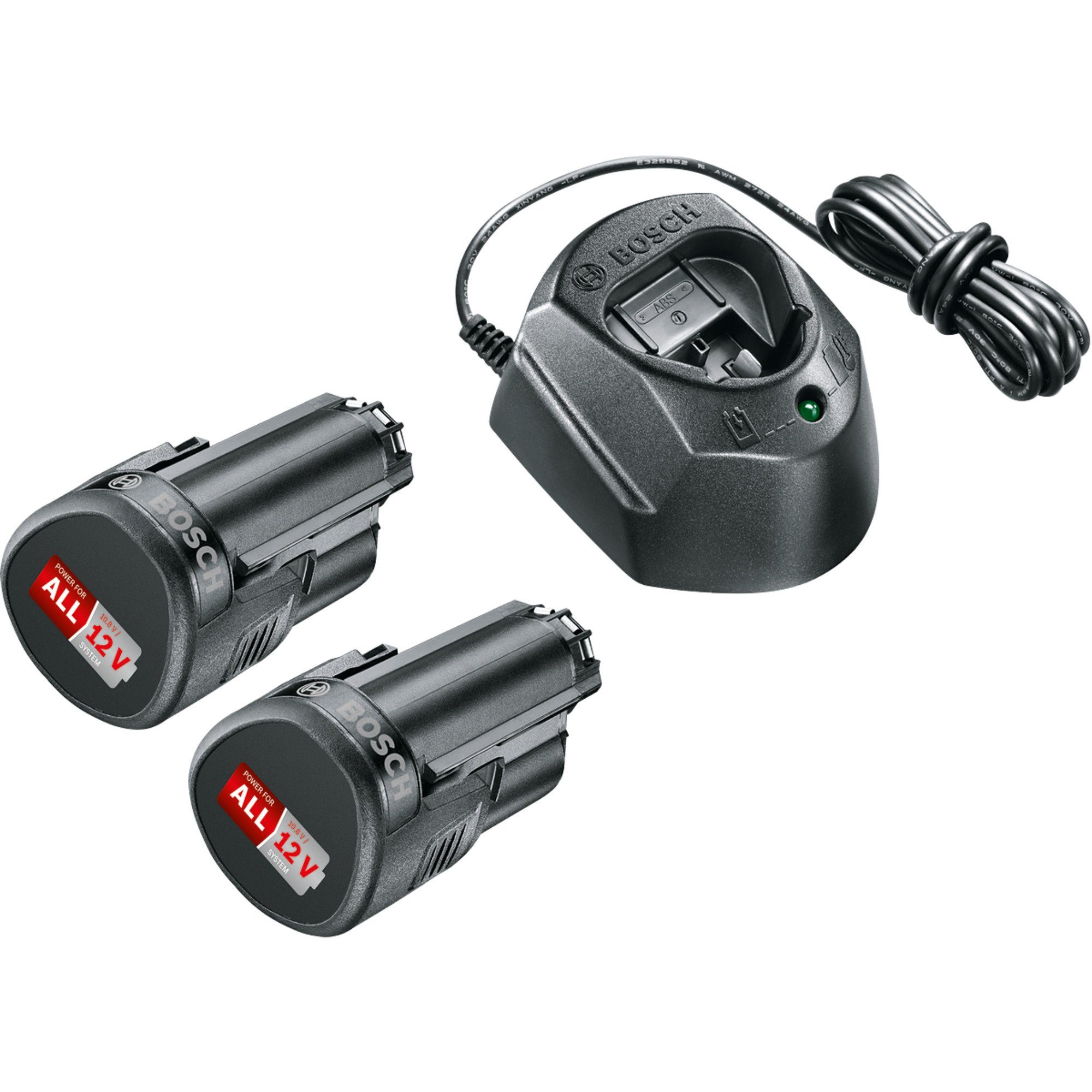 Bosch Professional Bosch Heimwerken & Garten Starter-Set 12V (2x Werkzeug-Akku-Ladetechnik (2x Akku + Ladegerät)