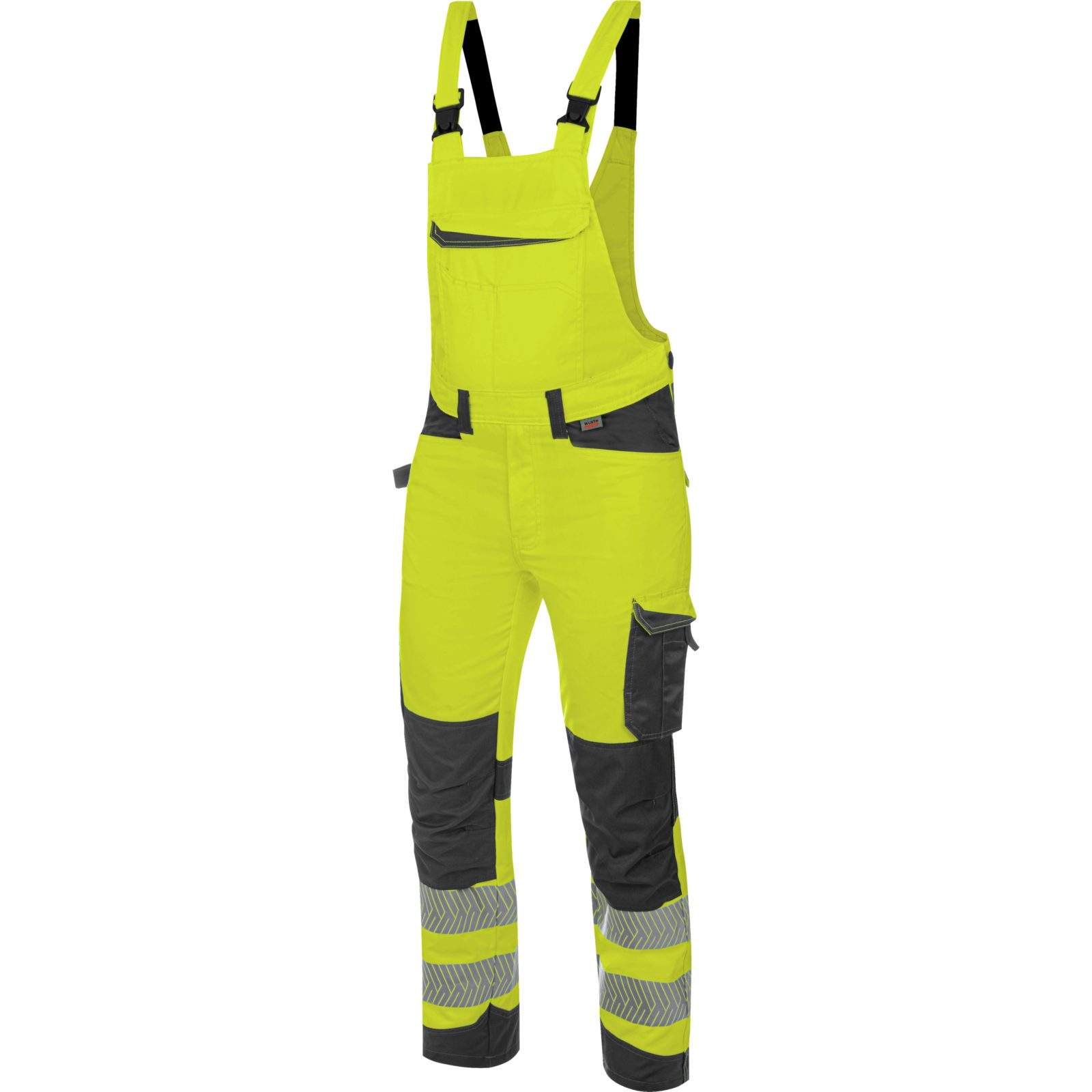 Würth MODYF Arbeitslatzhose Fluo EN 20471 Hi-Vis Latzhose für Profis Moderne Warnschutzlatzhose für Handwerker