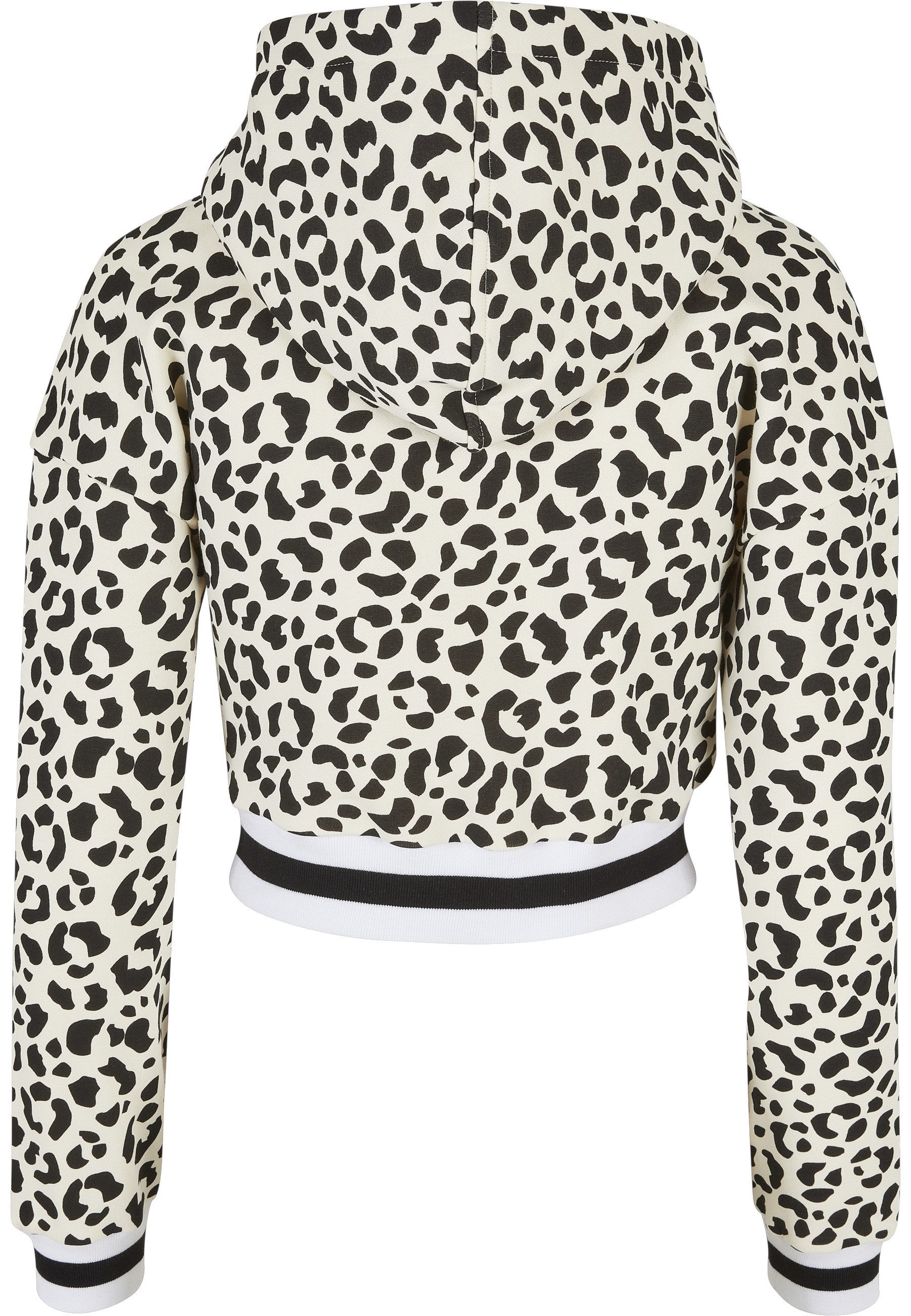 URBAN CLASSICS Rundhalspullover Urban Classics Damen Ladies Short AOP College Hoody (1-tlg)