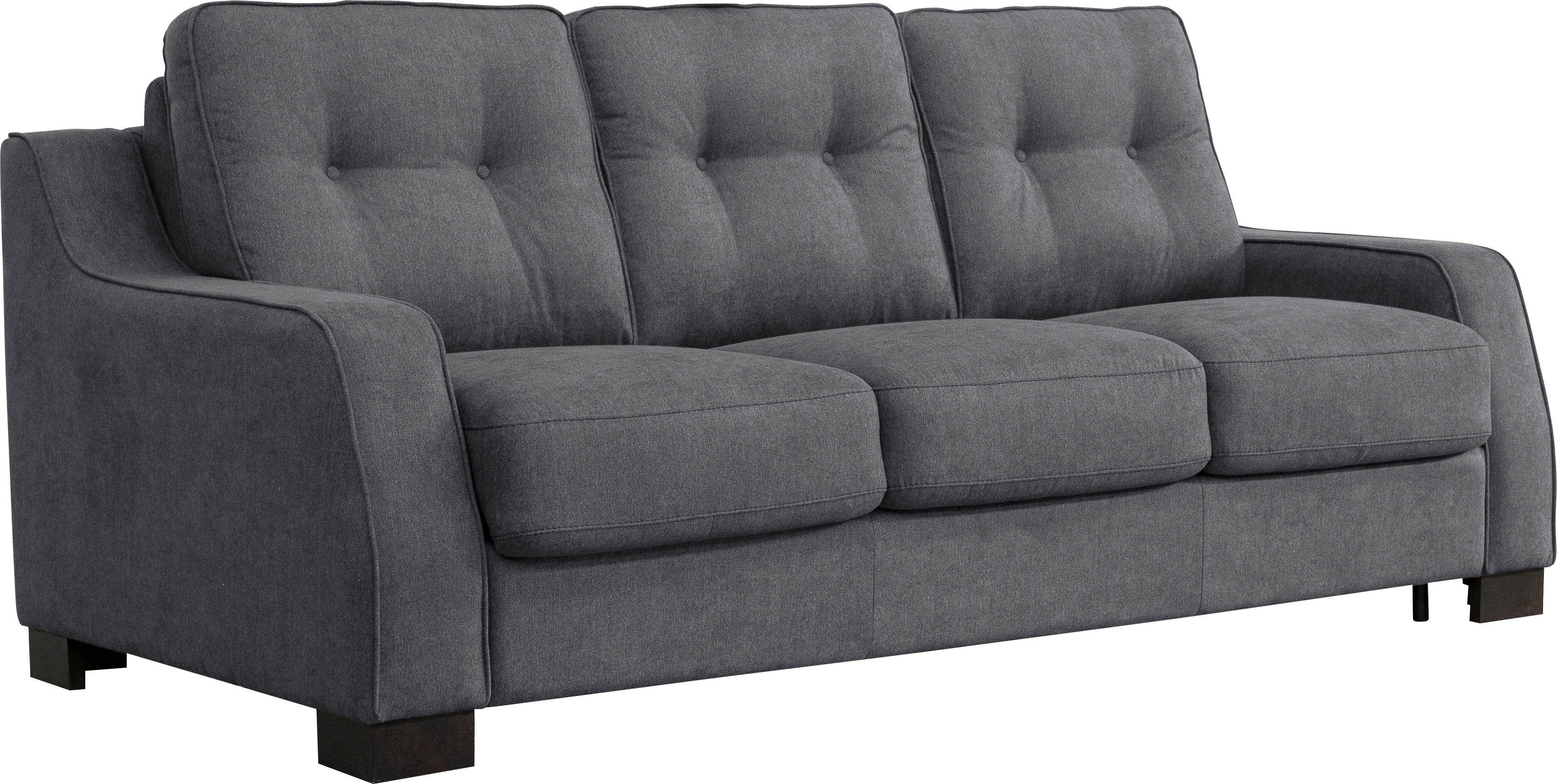 Nias Italia Schlafsofa Viareggio, Matratze und Metallgestell, grau klappbaren dunkel Liegefläche inkl. 140/207 cm