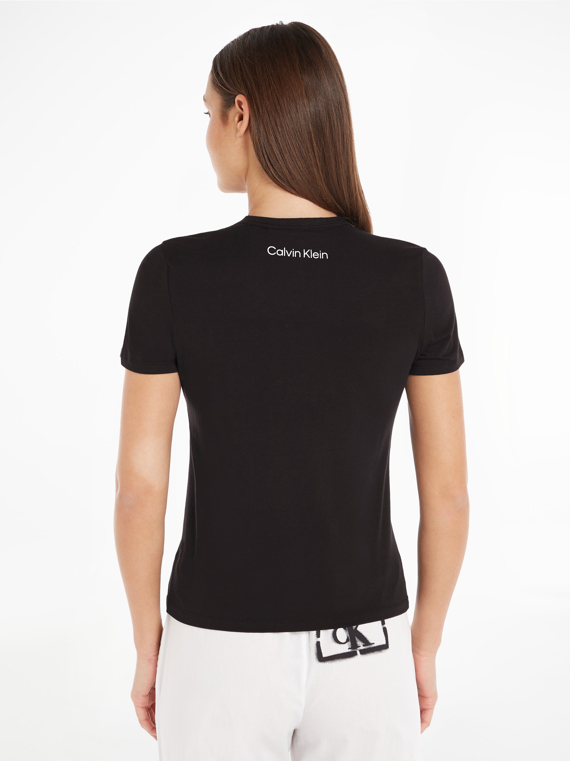 CREW BLACK S/S Kurzarmshirt Calvin Klein NECK Underwear