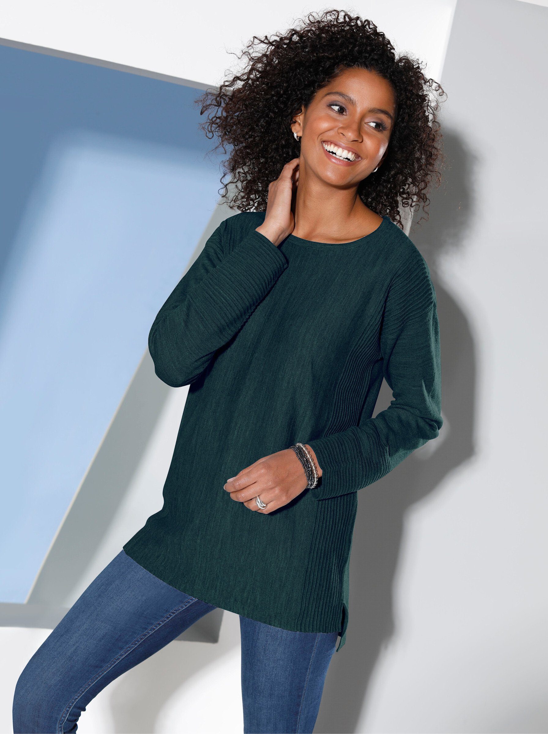 Strickpullover Rundhalspullover