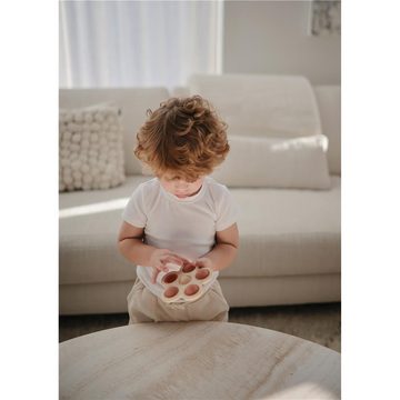 Mushie Spiel, Sensorik-Spielzeug Blume Rosa, fördert die Feinmotorik Druckspielzeug Babyspielzeug