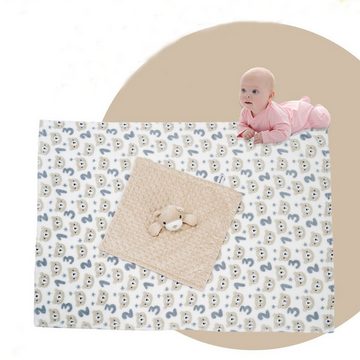 Babydecke Babydecke inklusive Trösterchen Baby Geschenk Mädchen, XDeer, Junge Geschenkset