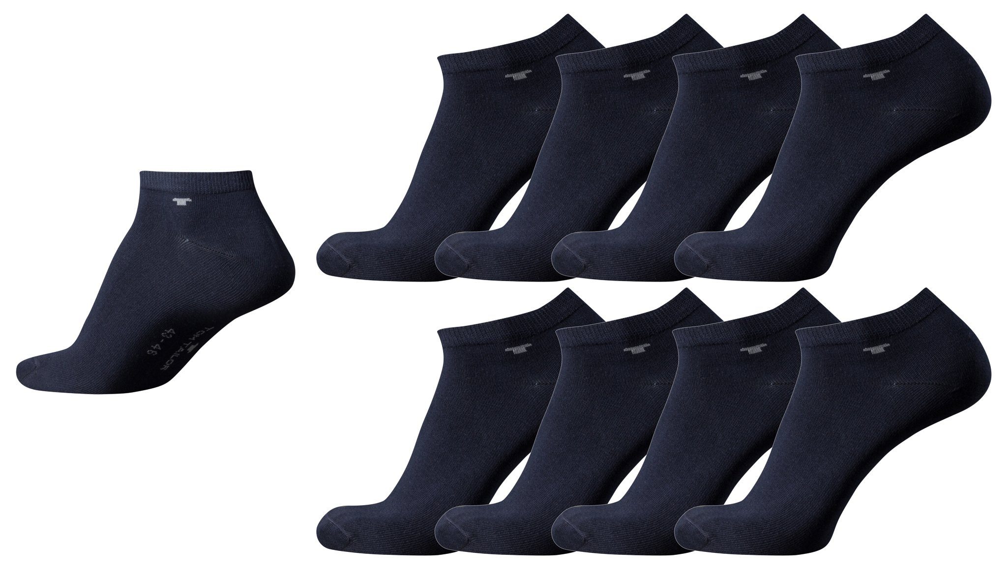 TOM TAILOR Socken TTsneaker545_Set8_42 Tom Tailor 8er Pack Sneaker Socken dunkel-blau Mehrpack Strümpfe Socks dark navy Füsslinge