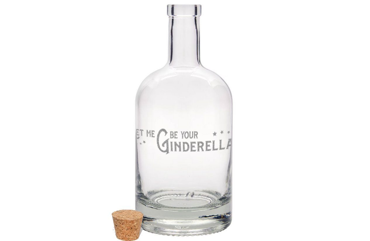 Lasernauten Dekanter Gin Flasche mit Gravur 700 ml mit Korken Glasflasche Apothekerflasche