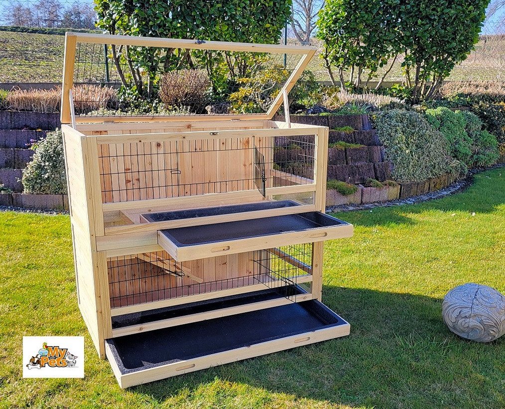 MYPETS Kleintierstall Hasenstall HOPPEL XXL Kaninchenstall Stall Käfig