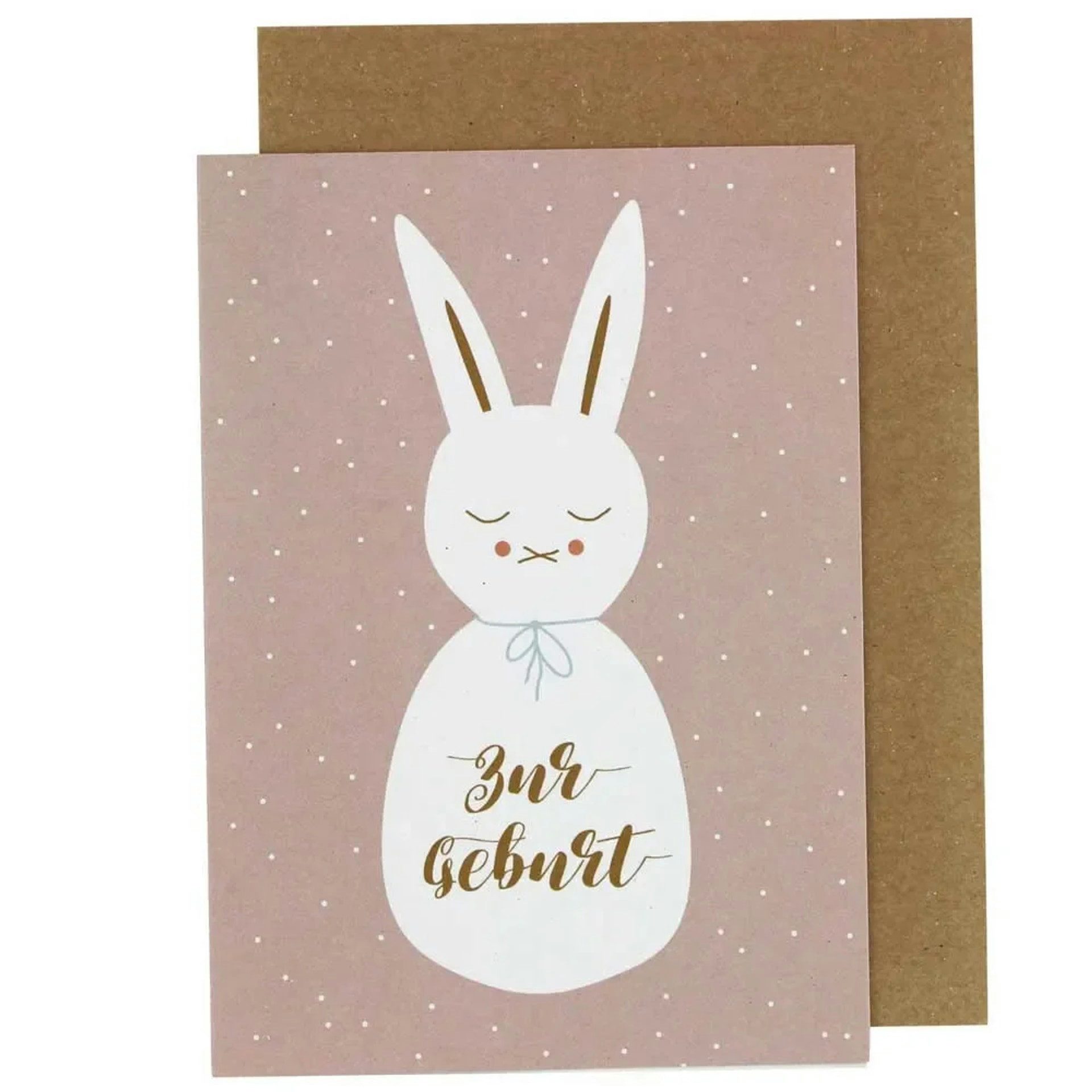 Ava & Yves Glückwunschkarte Glückwunsch Karte zur Geburt Hase