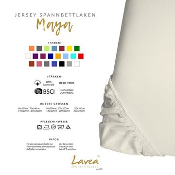 Spannbettlaken Maya, Lavea, Gummizug: rundum, mit Gummizug, 100% Baumwolle