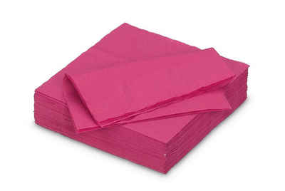 AVA Papierserviette, Servietten aus Papier 33x33cm 2-lagig 50 Stück Fuchsia Pink