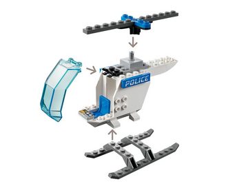 LEGO® Konstruktionsspielsteine LEGO City 4+ Polizeihubschrauber, (51 St)
